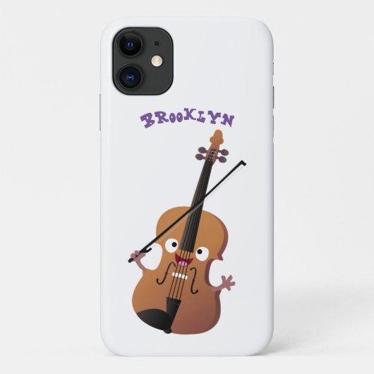 Niedliche lustige Violinmusikfigur Case-Mate iPhone Hülle (Rückseite)
