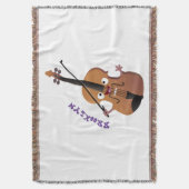 Niedliche lustige Violinmusikfigur Decke (Vorderseite Vertikal)