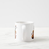 Niedliche lustige Violinmusikfigur Espressotasse (Rückseite)