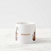 Niedliche lustige Violinmusikfigur Espressotasse (Vorderseite)