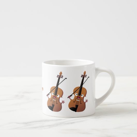 Niedliche lustige Violinmusikfigur Espressotasse (Rechts)