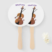 Niedliche lustige Violinmusikfigur Fächer (Vorne und Hinten)
