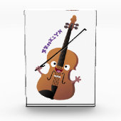 Niedliche lustige Violinmusikfigur Fotoblock (Vorderseite)