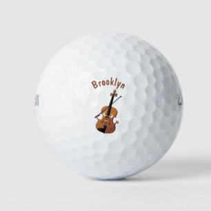 Niedliche lustige Violinmusikfigur Golfball