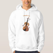 Niedliche lustige Violinmusikfigur Hoodie (Vorderseite)
