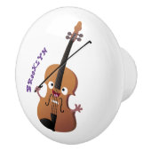 Niedliche lustige Violinmusikfigur Keramikknauf (Rechts)