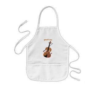 Niedliche lustige Violinmusikfigur Kinderschürze