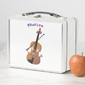 Niedliche lustige Violinmusikfigur Metall Brotdose (Beispiel)