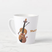 Niedliche lustige Violinmusikfigur Milchtasse (Linke Ecke)