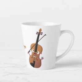 Niedliche lustige Violinmusikfigur Milchtasse