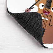 Niedliche lustige Violinmusikfigur Mousepad (Ecke)