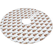 Niedliche lustige Violinmusikfigur Polyester Weihnachtsbaumdecke (Schrägansicht)