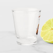 Niedliche lustige Violinmusikfigur Schnapsglas (Links)