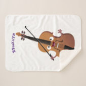 Niedliche lustige Violinmusikfigur Sherpadecke (Vorderseite (Horizontal))