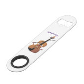 Niedliche lustige Violinmusikfigur Speed Flaschenöffner (Vorderseite Schrägansicht)