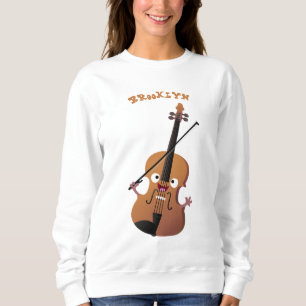 Niedliche lustige Violinmusikfigur Sweatshirt