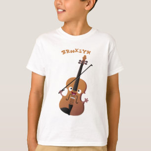 Niedliche lustige Violinmusikfigur T-Shirt