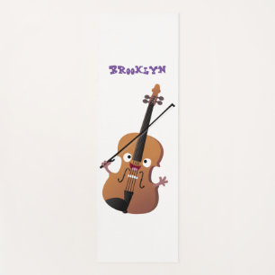 Niedliche lustige Violinmusikfigur Yogamatte