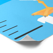 Niedliche lustige Vögel Cartoon-Wachstumsskizzen Poster (Ecke)