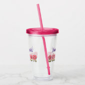 Niedliche lustige Wassermelone Sommertypografie de Acryltrinkbecher (Links)