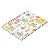 Niedliche lustige Wassertiere. Seekinder-Monogramm Notizblock (Linke Seite)