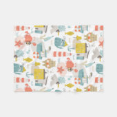 Niedliche lustige Wassertiere. Seeschwalbe Fleecedecke (Vorderseite (Horizontal))