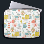 Niedliche lustige Wassertiere. Seeschwalbe Laptopschutzhülle<br><div class="desc">Niedliche lustige nautische Tiere Laptop-Ärmel.</div>