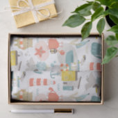 Niedliche lustige Wassertiere. Seeschwalbe Seidenpapier (Geschenk)