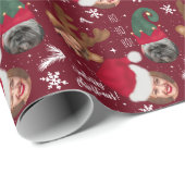 Niedliche lustige Weihnachtsabbildungen 3 Fotos Geschenkpapier (Rolleneckpunkt)