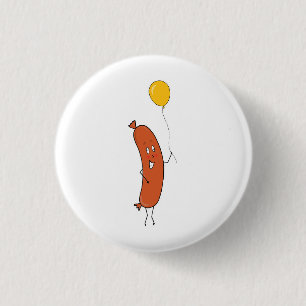 Niedliche lustige Wurst Button