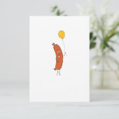 Niedliche lustige Wurst Dankeskarte (Stehend Vorderseite)