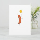 Niedliche lustige Wurst Einladung (Stehend Vorderseite)