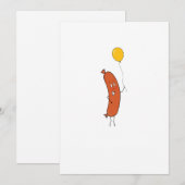 Niedliche lustige Wurst Einladung (Vorne/Hinten)