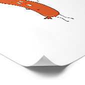 Niedliche lustige Wurst Poster (Ecke)