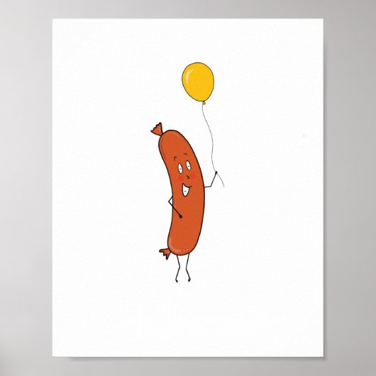 Niedliche lustige Wurst Poster (Vorne)
