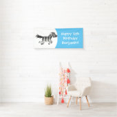 Niedliche lustige Zebra-Cartoon-Illustration Banner (Insitu)