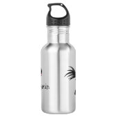 Niedliche lustige Zebra-Cartoon-Illustration Edelstahlflasche (Rückseite)