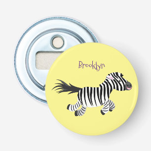 Niedliche lustige Zebra-Cartoon-Illustration Flaschenöffner