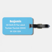 Niedliche lustige Zebra-Cartoon-Illustration Gepäckanhänger (Rückseite horizontal)