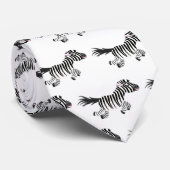 Niedliche lustige Zebra-Cartoon-Illustration Krawatte (Gerollt)