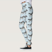 Niedliche lustige Zebra-Cartoon-Illustration Leggings (Links)