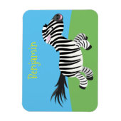 Niedliche lustige Zebra-Cartoon-Illustration Magnet (Vertikal)