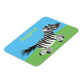Niedliche lustige Zebra-Cartoon-Illustration Magnet (Linke Seite)