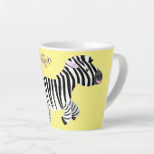 Niedliche lustige Zebra-Cartoon-Illustration Milchtasse (Rechte Ecke)