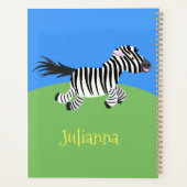 Niedliche lustige Zebra-Cartoon-Illustration Planer (Rückseite)