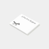 Niedliche lustige Zebra-Cartoon-Illustration Post-it Klebezettel (angewinkelt)