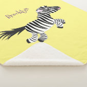 Niedliche lustige Zebra-Cartoon-Illustration Sherpadecke (3/4)