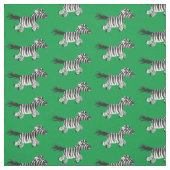 Niedliche lustige Zebra-Cartoon-Illustration Stoff (Muster)