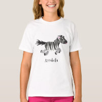 Niedliche lustige Zebra-Cartoon-Illustration