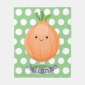 Niedliche lustige Zwiebelillustrierung des Cartoon Fleecedecke (Vorderseite)